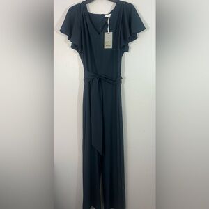 Preston & York Kayla Navy Tie Belt Jumpsuit NWT Size 18